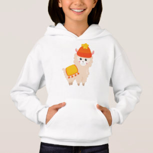 Camiseta Autumn Llama, Cute Llama, Alpaca, Llama Com Chapéu