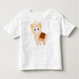 Camiseta Autumn Llama, Cute Llama, Cute Alpaca, Ear Muff