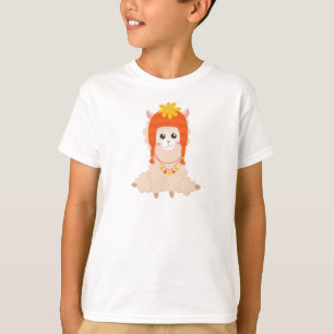 Camiseta Autumn Llama, Cute Llama, Llama Com Chapéu, Alpaca