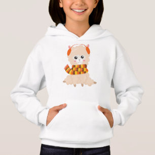 Camiseta Autumn Llama, Cute Llama, Llama Com Scarf, Alpaca