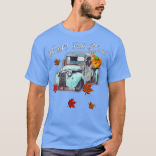 Camiseta Autumn Quote Quota Feliz Queda Velho Caminhão e Pu