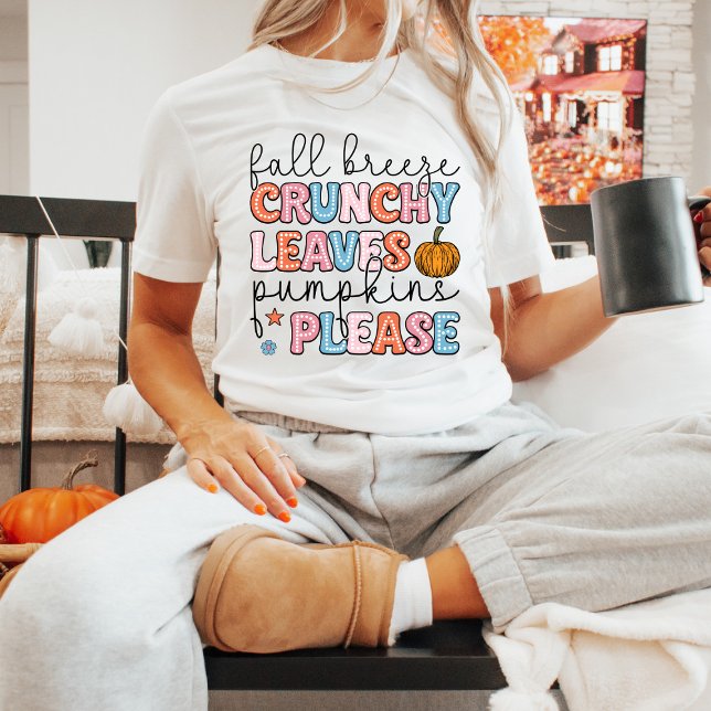 Camiseta Autumn Season Pumpkins deixa queda (Criador carregado)