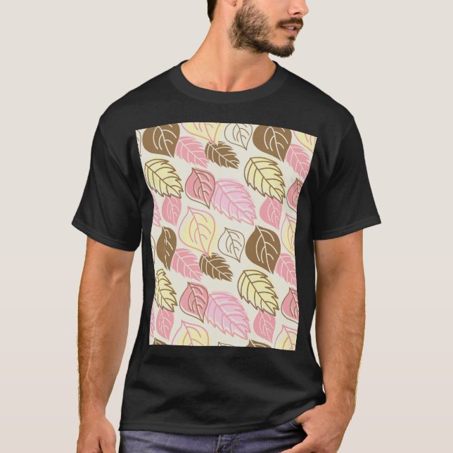 Camiseta Autumn Splendor: Leaf Seamless Pattern (Frente)