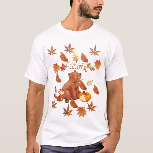 Camiseta Autumn State of Mind Bear & Deixa T Shirt (Frente)