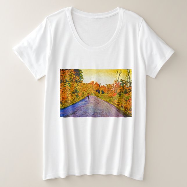 Camiseta Autumn Stroll (Frente do Design)