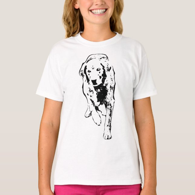 Camiseta Autumn Stroll, Inked Retriever (Frente)