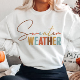 CAMISETA AUTUMN THEMN FALL SWEATER WEATHER