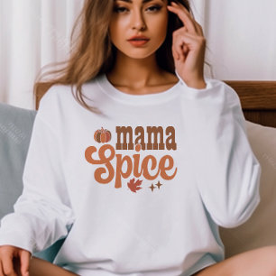 CAMISETA AUTUMN THEMN RETRO SPICE MAMA PUMPKIN