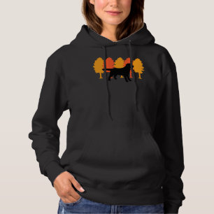 Camiseta Autumn Trees Black Labrador Silhouette