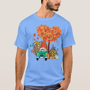 Camiseta Autumn Truck Gnomos Leopard Pumpkin Cai Deixa
