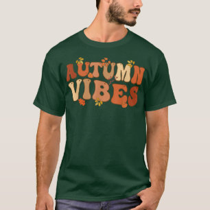 Camiseta Autumn Vibes Falling Leaves Pumpkin Spice Harvest