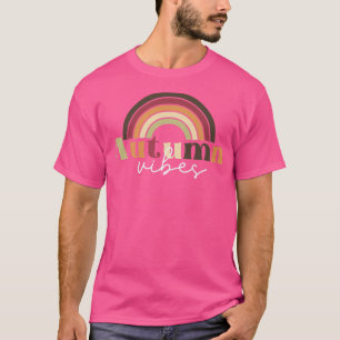 Camiseta Autumn Vibes Rainbow Vintage Style Call Thanksgivi