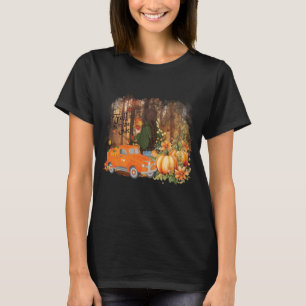 Camiseta Autumn Vibes, Um Carro Carregado Com Abóbora