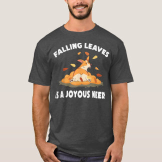 Camiseta AutumnFalling Leaves É Uma Necessidade AlegreDogFa