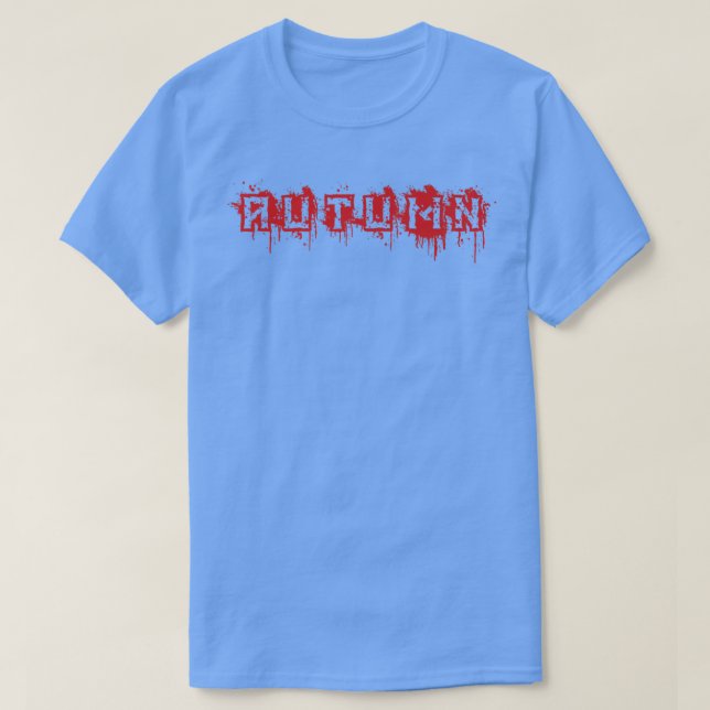 Camiseta AutumnFirst Name Halloween Costume Personalized (Frente do Design)