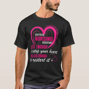 Camiseta Auxiliar de Enfermagem Certificado Adorável Enferm