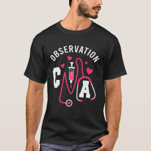 Camiseta Auxiliar de Enfermagem Certificado Observação CNA
