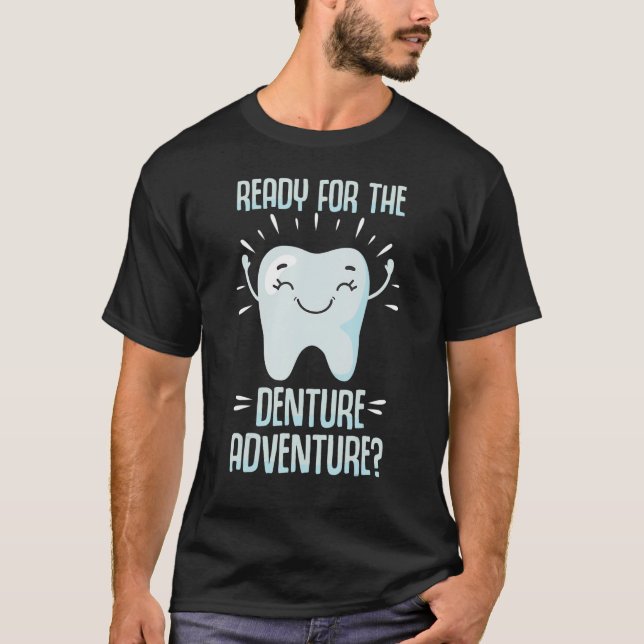 Camiseta Auxiliar Dentista de Aventura de Dentura e Tecnolo (Frente)
