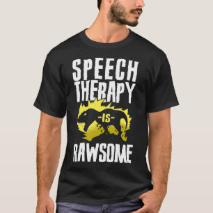 Camiseta Auxiliar Terapêutico de Discurso SLP Dinossauro TR