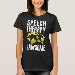 Camiseta Auxiliar Terapêutico de Discurso SLP Dinossauro TR