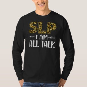 Camiseta Auxiliar Terapêutico de Discurso SLP Leopard Che