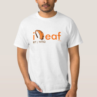 Camiseta auxílio da iDeaf-audição, RIT/NTID - ABSdesigns