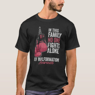 Camiseta AV Malformação Consciência Mês Luvas Borgonha Ri
