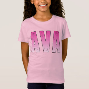 Camiseta Ava pink name