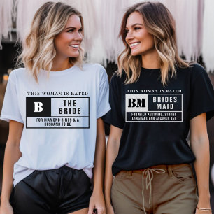 Camiseta Avaliação de Dama de Honra Festa de Solteira