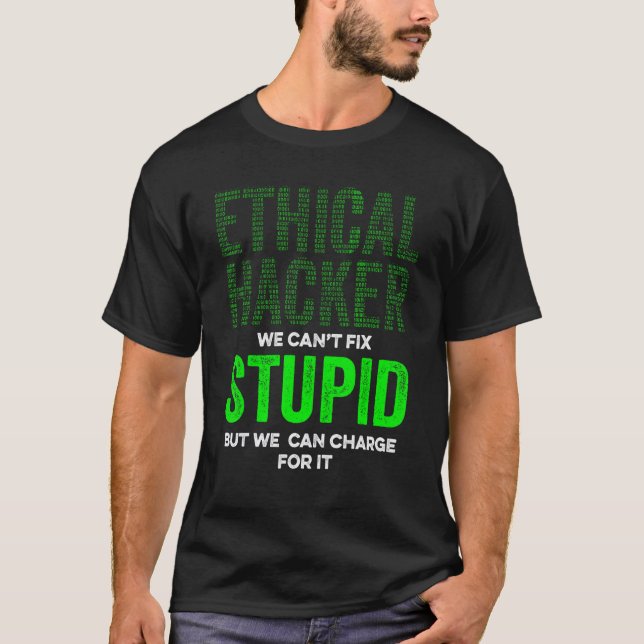 Camiseta Avaliador de Caneta de segurança cibernética do ha (Frente)