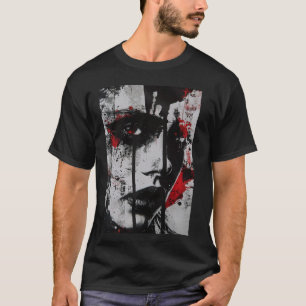 Camiseta Avant-Garde Abstrato Portrait Grunge Art Design