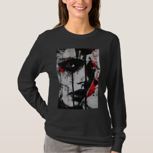 Camiseta Avant-Garde Abstrato Portrait Grunge Art Design