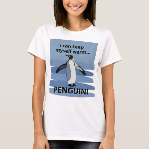 Camiseta Ave Aquática Pinguim Engraçada