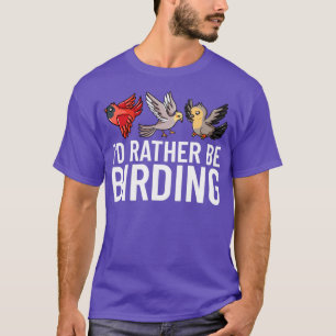 Camiseta Ave Assistindo À Câmera Binocular De Aves Principi