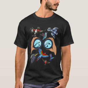 Camiseta Ave assistindo Design Binocular para um Nerd de p