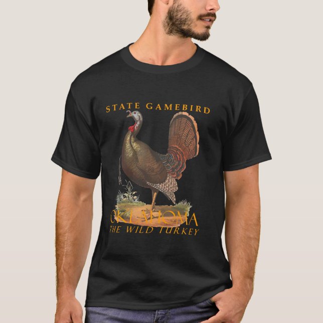 Camiseta Ave de caça do território de Oklahoma O peru selva (Frente)