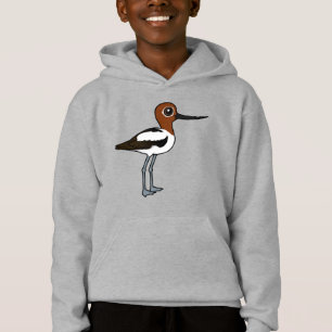 Camiseta Ave-de-cartoon-de-coleira-vermelha-pássaro
