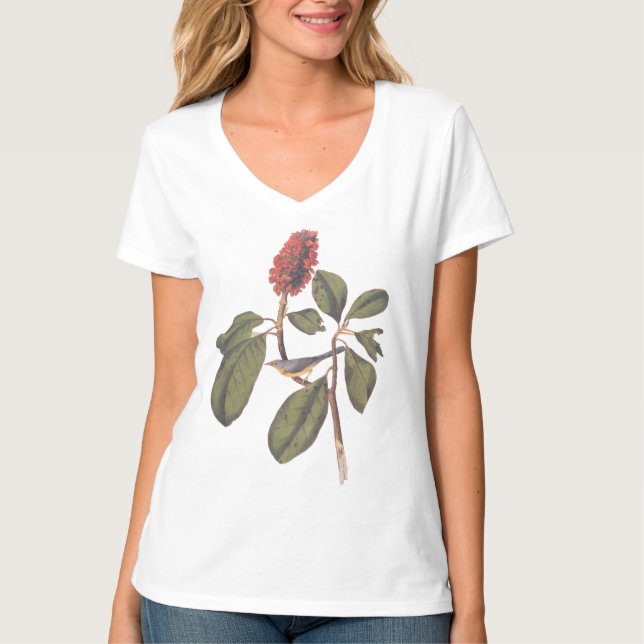 Camiseta Ave de Flycatcher Audubon Bonaparte (Frente)