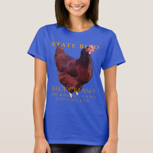 Camiseta Ave do Território de Rhode Island O Galo Rhode Isl