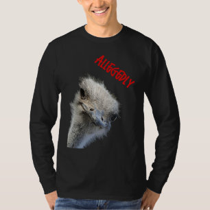 Camiseta Ave Estrusca Cara de Pássaro Engraçado Com Express
