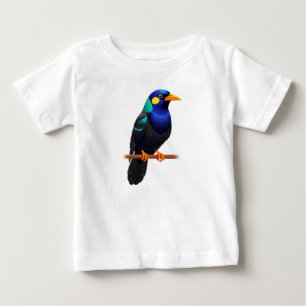 Camiseta Ave Exótica Multicolorida