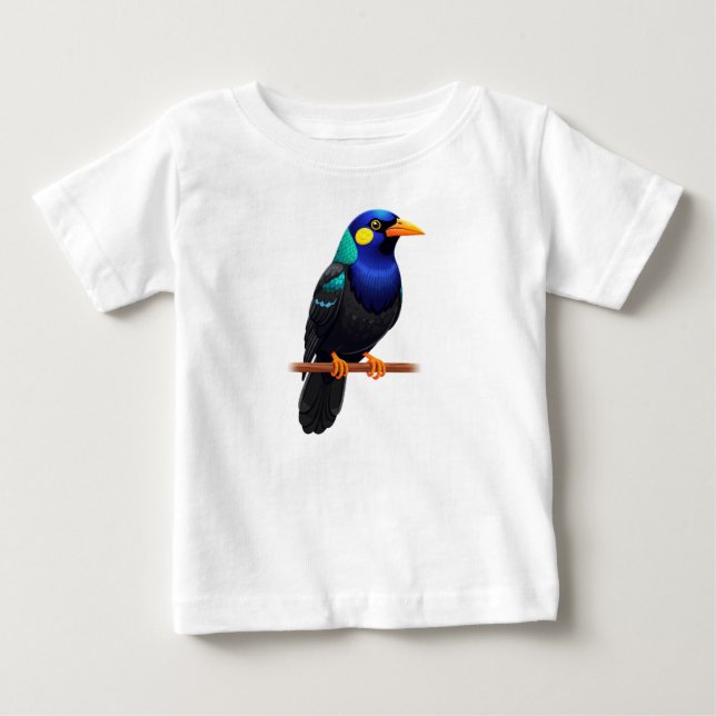Camiseta Ave Exótica Multicolorida (Frente)
