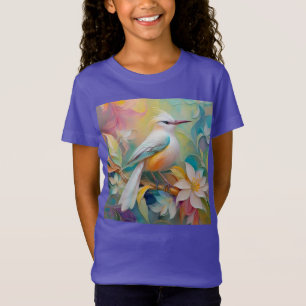Camiseta Ave Fantasia de Rabo Dourado Emplumado