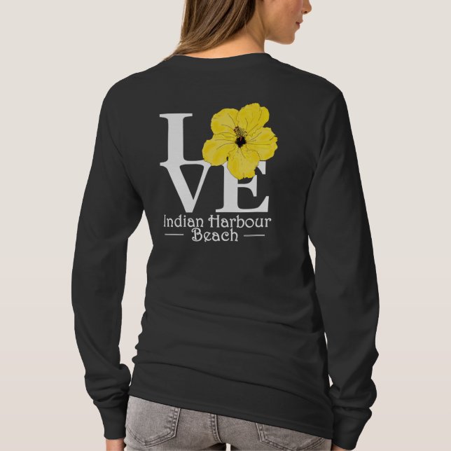 Camiseta AVE Indian Harbor Beach Yellow Hibiscus (Verso)