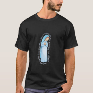 Camiseta Ave Maria Cheia de Graça Aquarela Arte Marion Cató