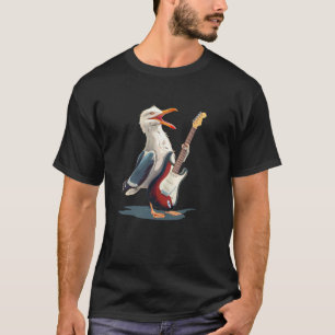 Camiseta Ave marinha engraçada cantando com Fantasia de Gui