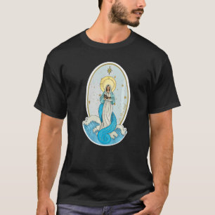 Camiseta Ave Maris Stella Senhora Mãe Abençoada Maria Latim