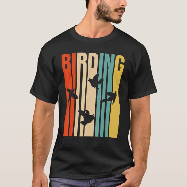 Camiseta Ave Observando Aves De Cama Twitcher (Frente)