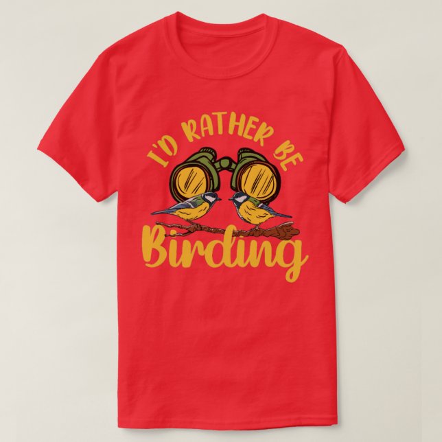 Camiseta Ave Observando Preferencialmentes De Id De Aves Qu (Frente do Design)