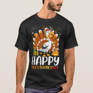 Camiseta Ave Pelicano  Dia das Bruxas Natal Feliz Hallothan